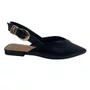 Sapatilha Slingback Ramarim Preta 2610131 Bico Fino
