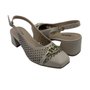Sapato Dakota Slingback com Detalhes Bege 0082