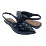 Sapato Dakota Slingback Verniz com Spikes Preto 0213