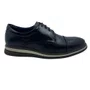 Sapato Democrata Couro Casual com Cadarço Preto 298202