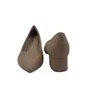 Sapato Piccadilly Scarpin Salto Bloco Baixo Nude 739015