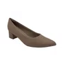 Sapato Piccadilly Scarpin Salto Bloco Baixo Nude 739015
