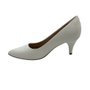 Sapato Piccadilly Scarpin Salto Fino Off White 745035