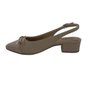 Sapato Softli Slingback Salto Bloco Bege 10186