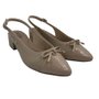 Sapato Softli Slingback Salto Bloco Bege 10186