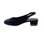 Sapato Softli Slingback Salto Bloco Preto 10203