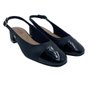 Sapato Softli Slingback Salto Bloco Preto 10203