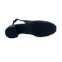 Sapato Softli Slingback Salto Bloco Preto 10203
