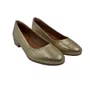 Sapato Usaflex Couro Texturizado Dourado 0400