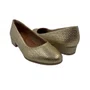 Sapato Usaflex Couro Texturizado Dourado 0400