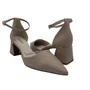 Scarpin Bebecê Nude Salto Grosso Confortável Elegante 3862604