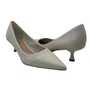 Scarpin Couro Bottero Salto Baixo Off White 377401