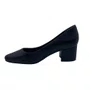 Scarpin Couro Ramarim Comfort Salto Baixo Preto 2662101
