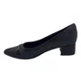 Scarpin Piccadilly Marrom 739099 Salto Bloco Baixo