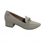 Scarpin Softli Off White 10457 Salto Bloco Conforto