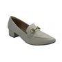 Scarpin Softli Off White 10457 Salto Bloco Conforto