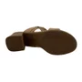 Tamanco Comfortflex Bege Salto Bloco 6cm 2656301