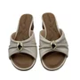 Tamanco Comfortflex Off White Salto Bloco 5cm 2656402