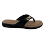 Tamanco Comfortflex Preto com Detalhe Dourado 2680401