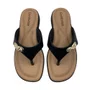 Tamanco Comfortflex Preto com Detalhe Dourado 2680401
