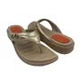 Tamanco Couro com Strass Usaflex Dourado 15002