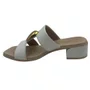 Tamanco Couro Conforto com Enfeite Usaflex Off White 27008