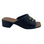 Tamanco Couro Conforto com Enfeite Usaflex Preto 27001