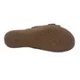 Tamanco Couro Rasteiro Ajuste Fivela Usaflex Bege 18720