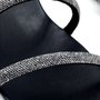 Tamanco La Femme Rasteira Anatômico Preto Cristais 34095.