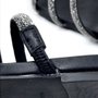 Tamanco La Femme Rasteira Anatômico Preto Cristais 34095.