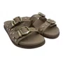 Tamanco Papete com Fivela Jamar Bege 293449